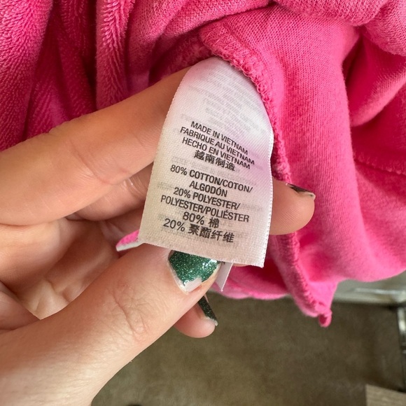 Juicy couture vintage 2010s pink terry cloth ruffled one shoulder romper sz Med - Picture 8 of 8